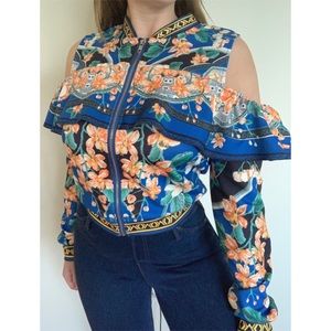 Floral print light jacket